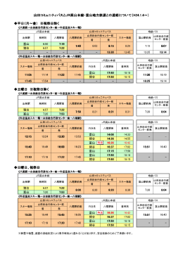 山田コミュニティバスとJR高山本線・富山地方鉄道と