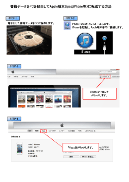 書籍データをPCを経由してApple端末（ipad,iPhone等）に転送する方法