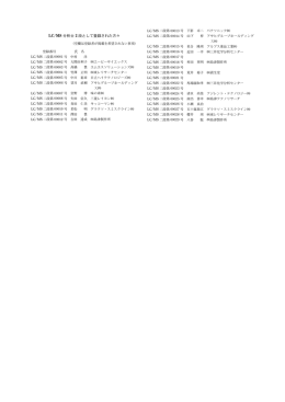 LC/MS 分析士 2 段として登録された方々
