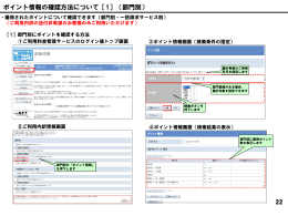 ポイント情報の確認方法について［1］（部門別）