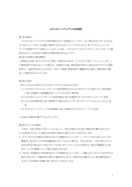 ぷららポイントプログラム利用規約 （PDF：約216KB）