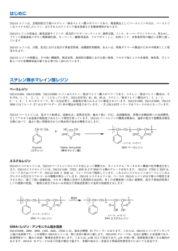 + はじめに スチレン無水マレイン酸レジン