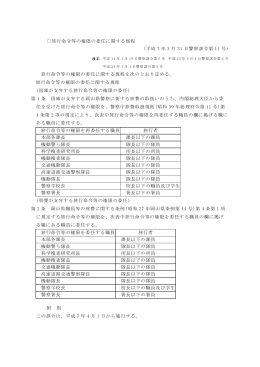 旅行命令等の権限の委任に関する規程 (平成 7 年 3 月 31 日警察訓令
