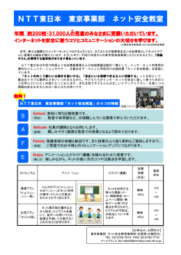 NTT東日本 東京事業部 ネット安全教室