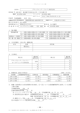 会社名 ブラックロック・ジャパン株式会社 所在地 100