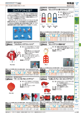 特殊錠 カタログ：パンドウイット ロックアウト デバイス