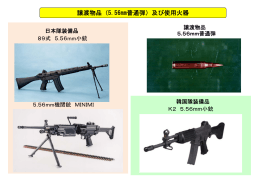 譲渡物品（5.56  普通弾）及び使用火器