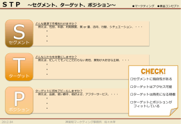 STP 〜～セグメント、ターゲット、ポジション〜～