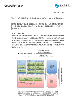 「中小サービス事業者の生産性向上のためのガイドライン