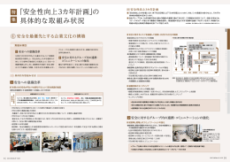 「安全性向上 3カ年計画」の 具体的な取組み状況