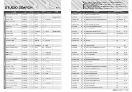 STUDIO SEARCHの一覧を出力される場合は