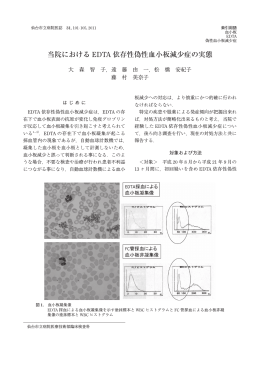 当院における EDTA 依存性偽性血小板減少症の実態