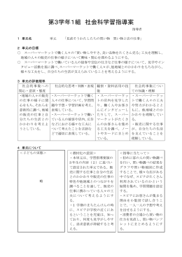 2学期 「見直そうわたしたちの買い物 買い物と店の仕事」