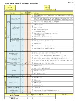 景観重要建造物指定基準評価表