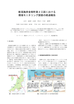 新潟海岸金衛町第2工区における 環境モニタリング調査の経過報告