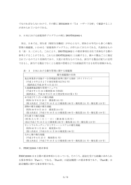 表-3 日本における衛生管理に関する規範類