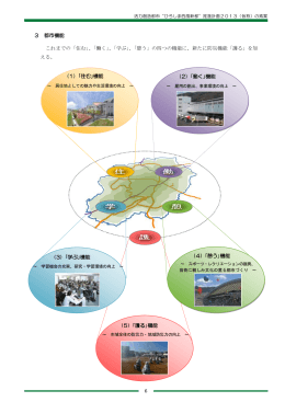 6 3 都市機能 これまでの「住む」、「働く」、「学ぶ」、「憩う」の四つの機能に