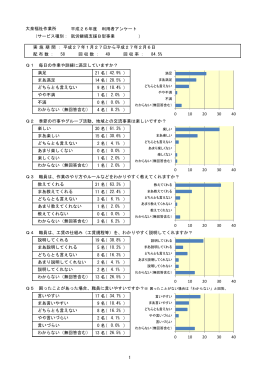 平成26年度 利用者アンケート ） 21 名( ) 14 名( ) 9 名( ) 1 名( ) 0 名( ) 4