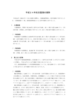 平成24年 名古屋港の港勢 【pdf形式】
