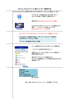 iPhone/iPadとエプソン製プリンター接続方法