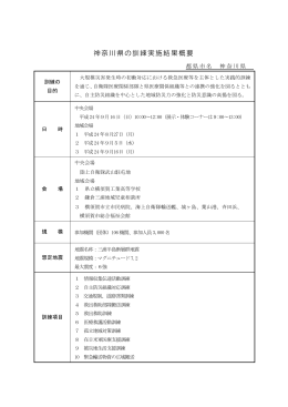 神奈川県の訓練実施結果概要
