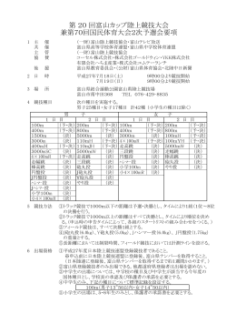 要項 - 富山陸上競技協会