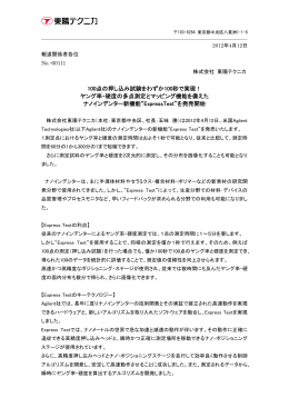 100点の押し込み試験をわずか100秒で実現！ ヤング率