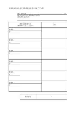 家畜防疫互助金交付契約書兼同意書の別紙（うずら用） 申込者の氏名