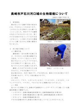 長崎市戸石川河口域の生物環境について
