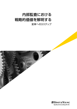 内部監査における 戦略的価値を解明する