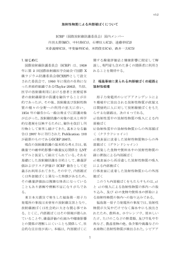 放射性物質による内部被ばくについて ICRP（国際放射線防護委員会