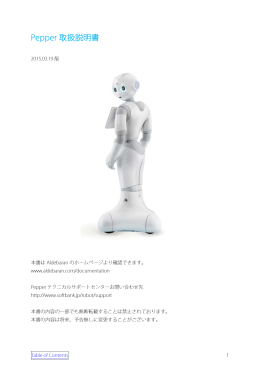 Pepper 取扱説明書