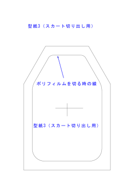 ポリフィルムを切る時の線 型紙3（スカート切り出し用） 型紙3（スカート