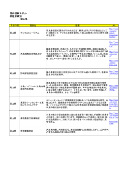 岡山県おすすめ視察スポット（PDF）