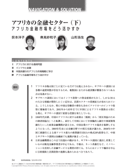 アフリカの金融セクター（下） - Nomura Research Institute