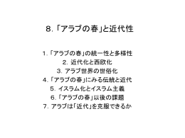 8．「アラブの春」と近代性