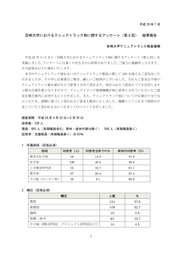 宮崎大学におけるテニュアトラック制に関するアンケート（第2回） 結果報告