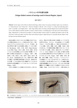ハサミムシの不名誉な俗称 (Vulgar dialect names of earwigs used in