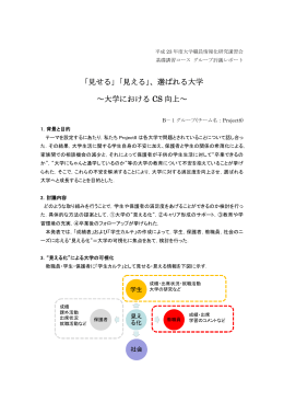 「見せる」「見える」、選ばれる大学 ～大学における CS 向上～
