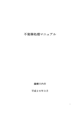 不発弾処理マニュアル(PDF文書)