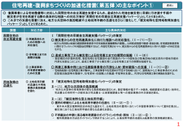 住宅再建・復興まちづくりの加速化措置（第五弾）の主なポイント①