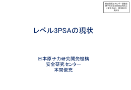 「レベル3PSAの現状」 （本間氏資料）（PDF形式：804KB）