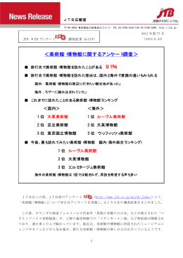 2012/8/23更新！ 美術館・博物館に関するアンケート調査