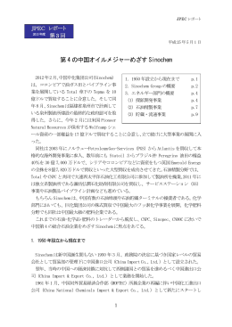 第4 の中国オイルメジャーめざす Sinochem
