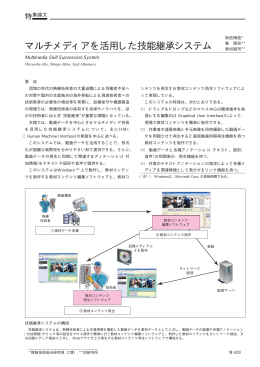 マルチメディアを活用した技能継承システム（PDF：54.3KB）