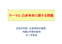 テーマ2：凸多角形に関する問題