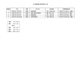 2015後期授業公開対象科目一覧 参観No 科 目 名 担当教員 公開授業