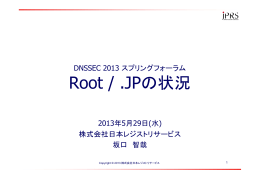 Root / .JPの状況