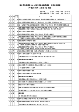 福井県知事選挙および福井県議会議員選挙 事務日程概要 （平成27年4