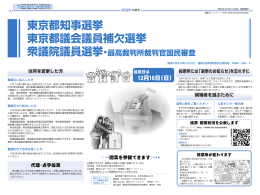 東京都知事選挙 東京都議会議員補欠選挙